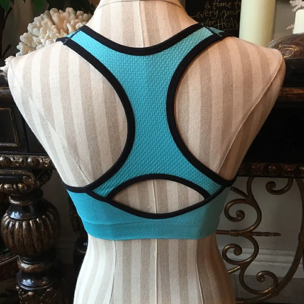 GREAT SPORTS Bra Light Blue and Black